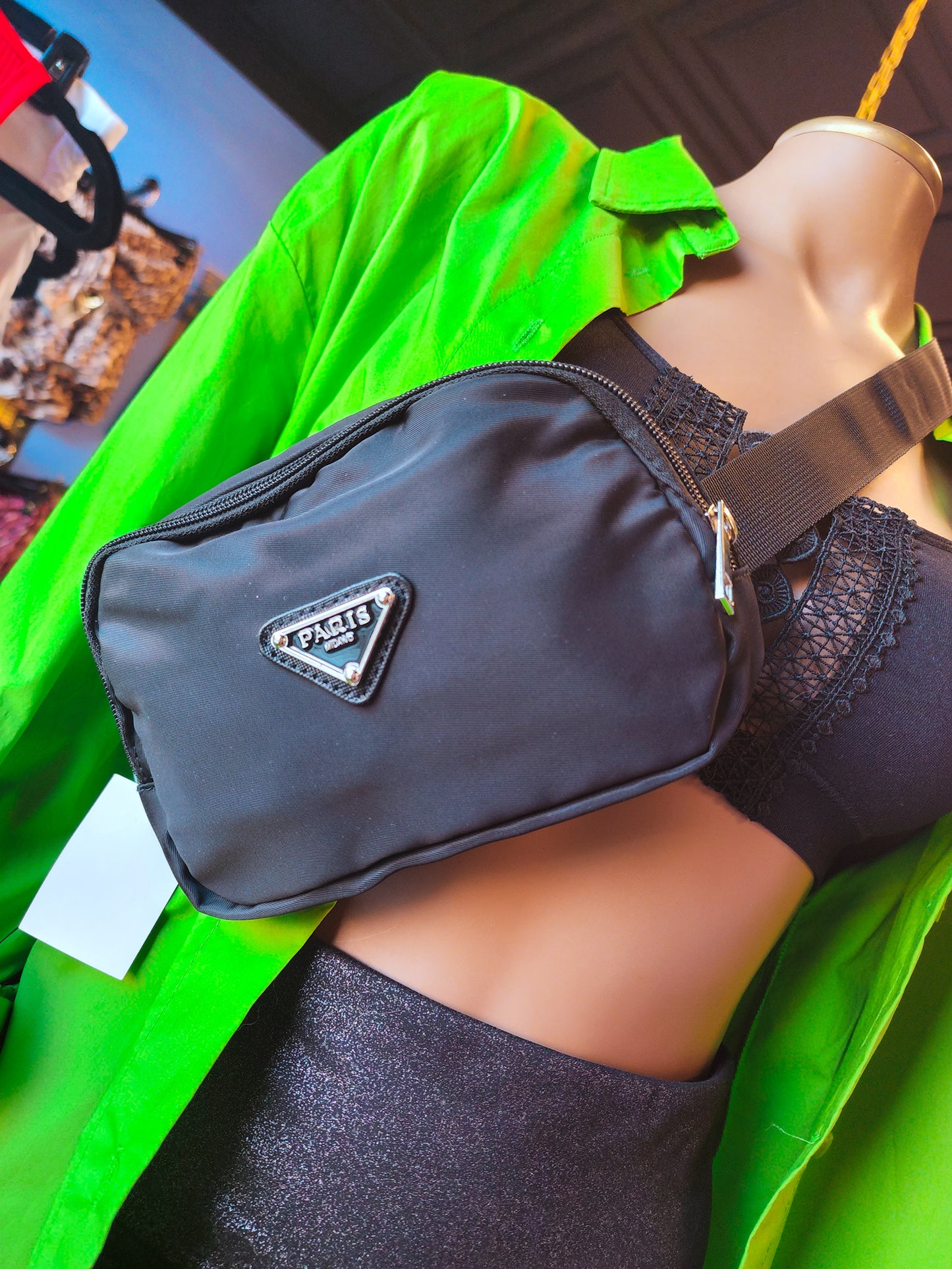 Black WKND In Paris Belt Bag