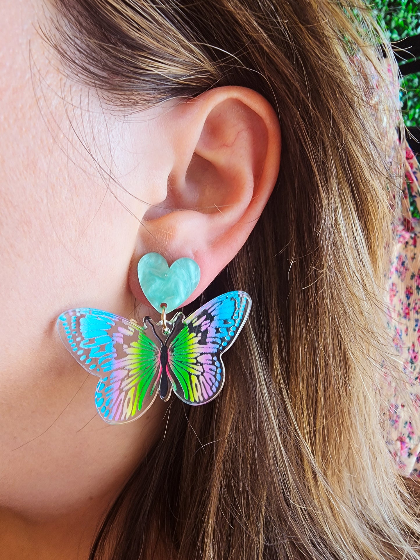 Rainbow Butterfly Earrings