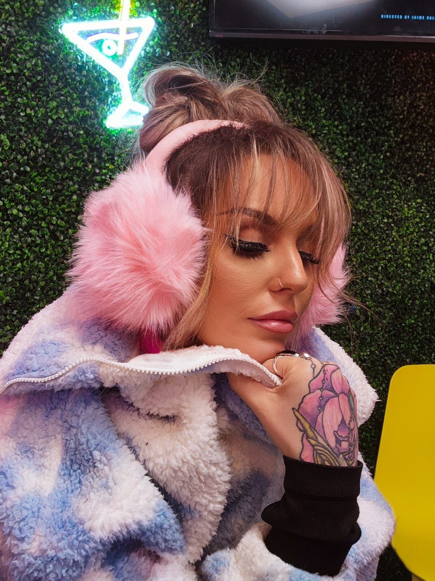 Bubblegum Pink Fuzzy Earmuffs