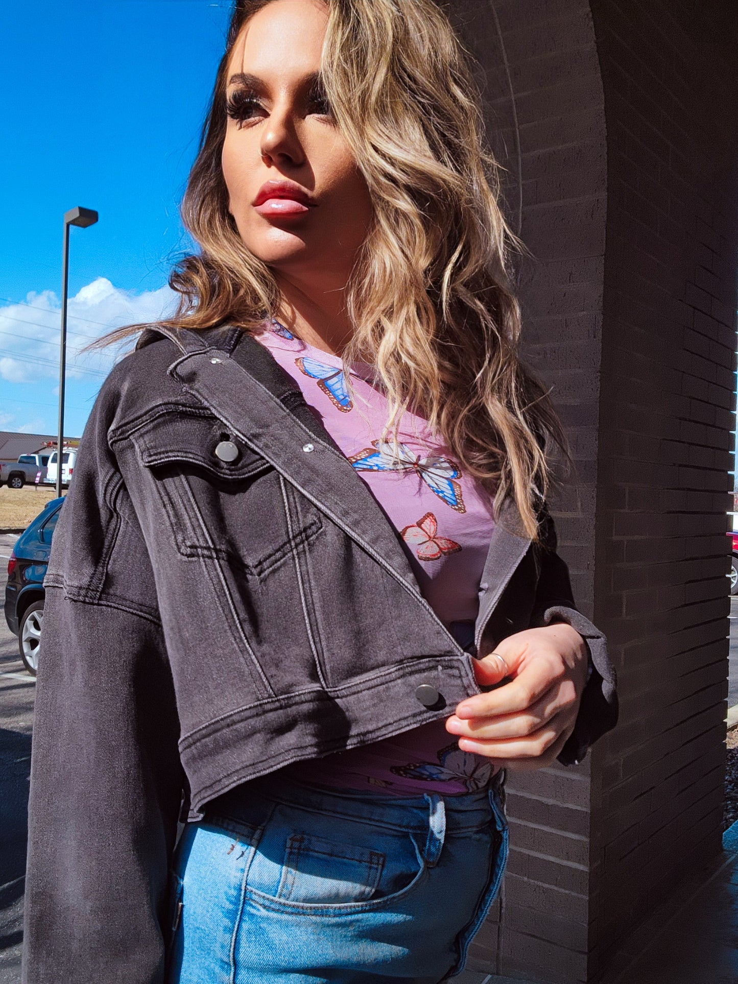 Always Real Hooded Denim Jacket