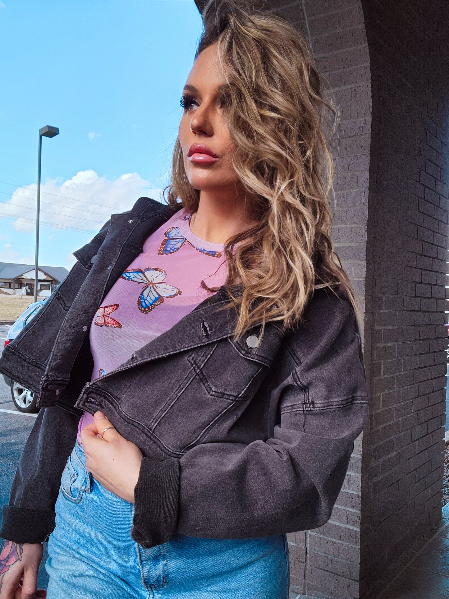 Always Real Hooded Denim Jacket