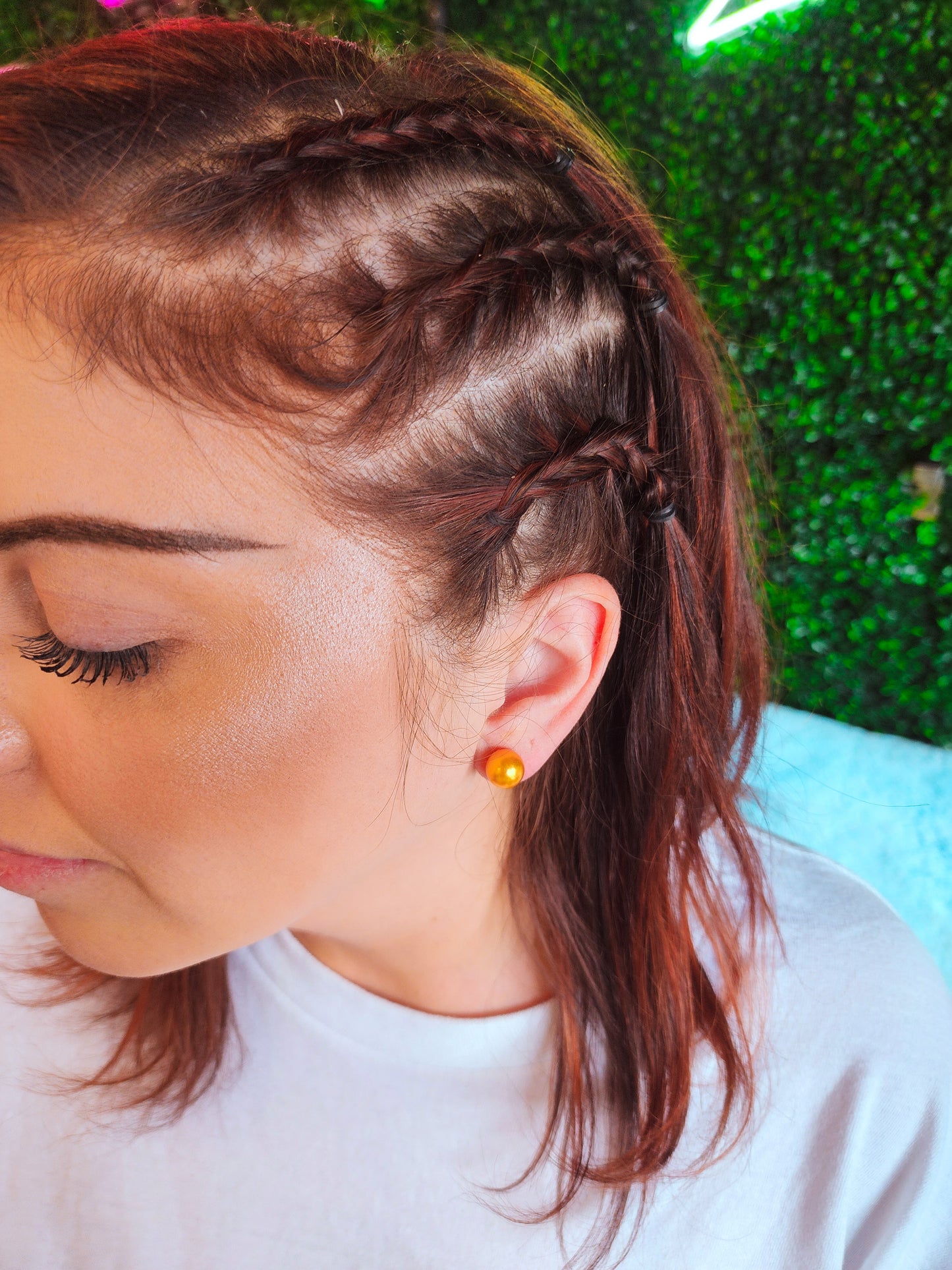 Orange Chroma Spheres Earrings