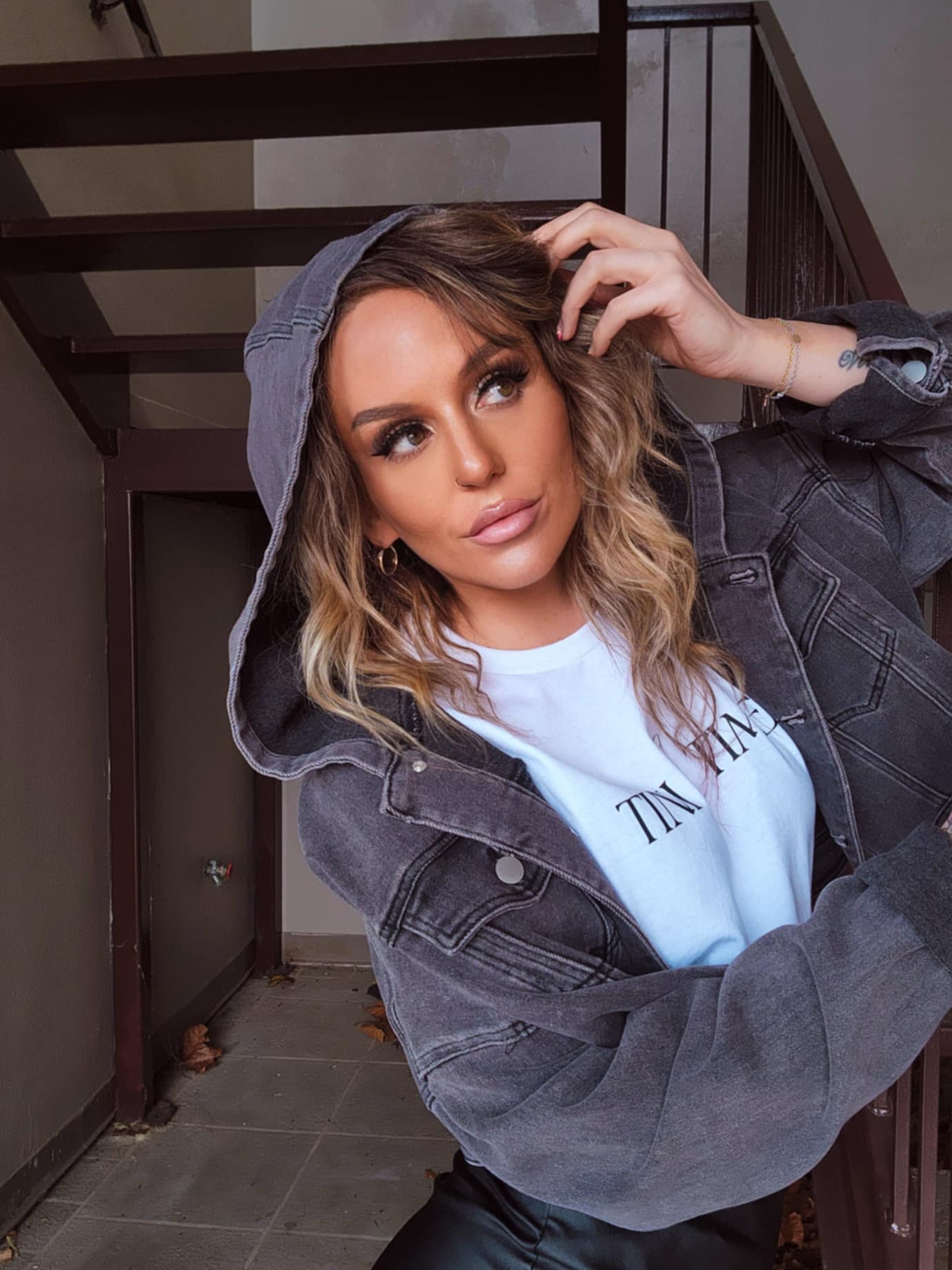 Always Real Hooded Denim Jacket