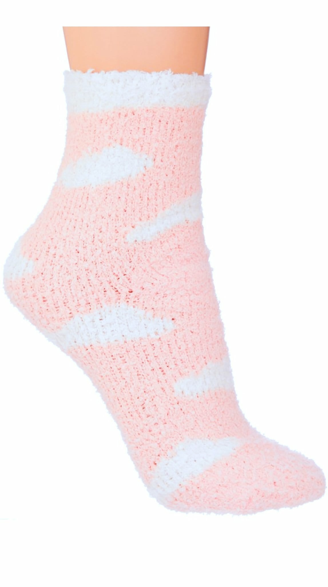 Fuzzy Pink Cloud Socks