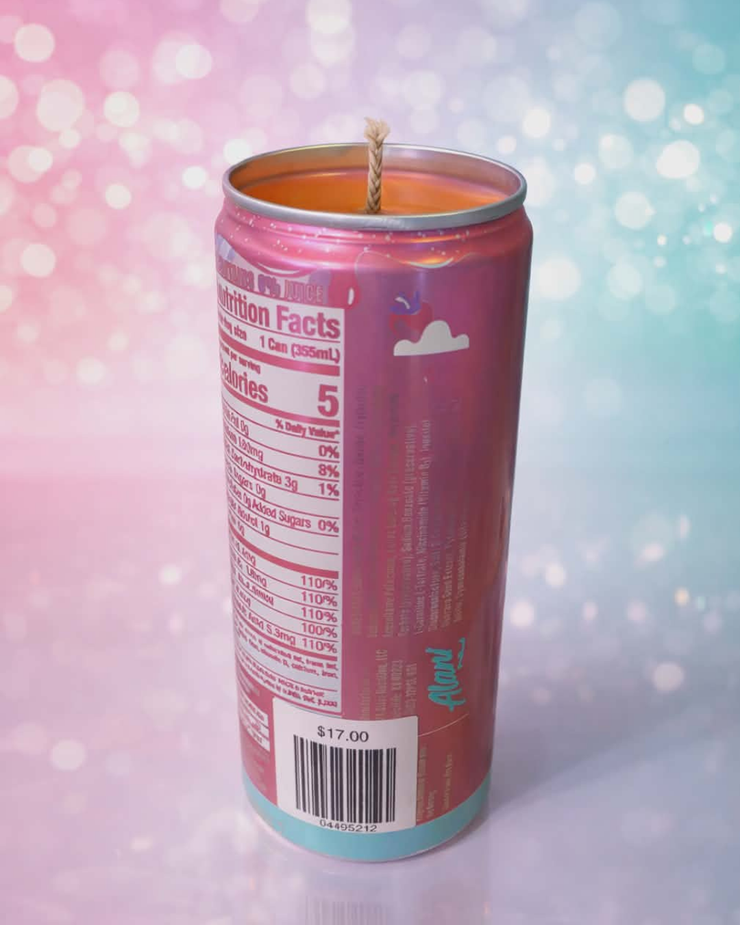 Pink Slush Alani Energy Can Soy Candle Unscented