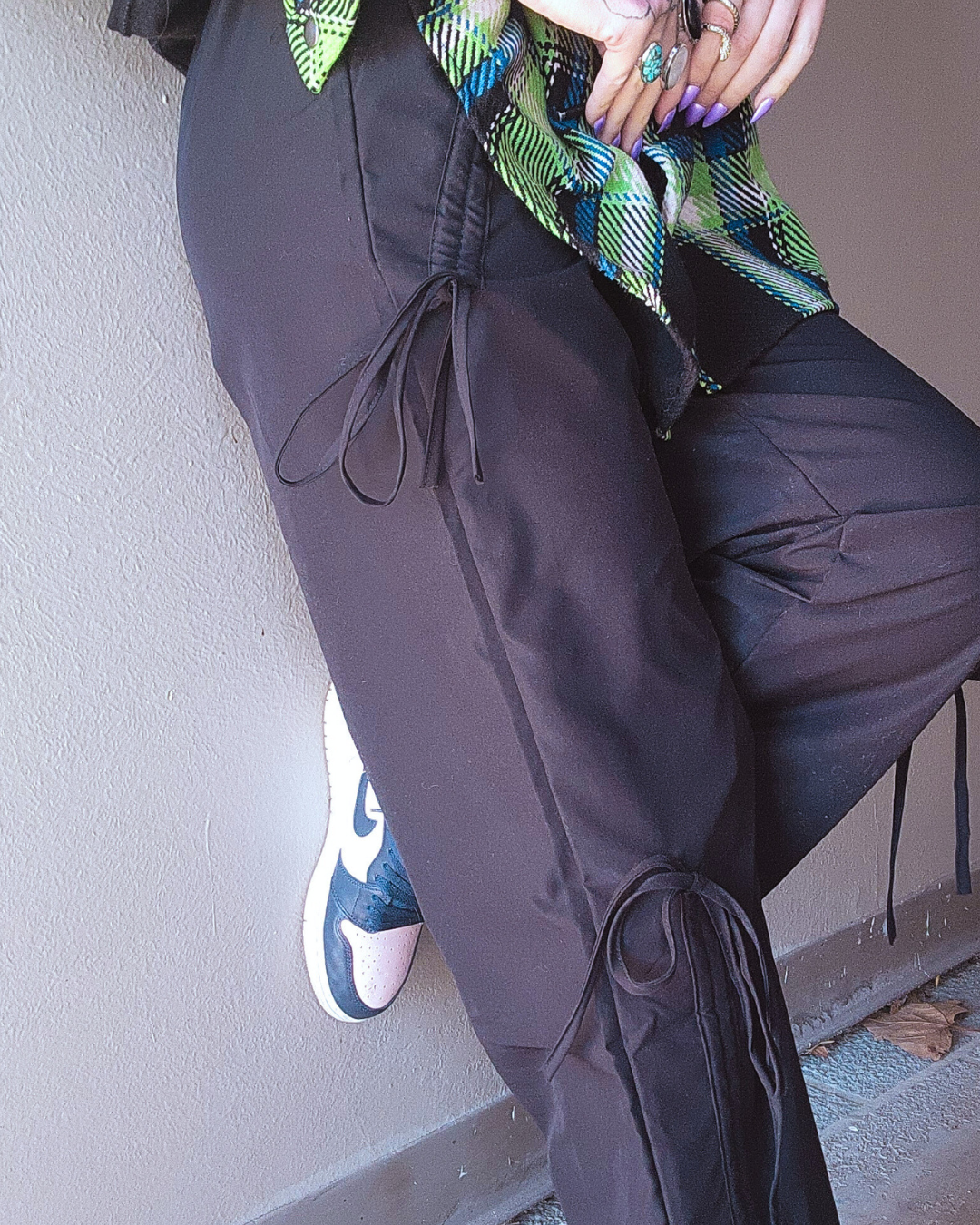 Wherever I Go Black Cargo Pants