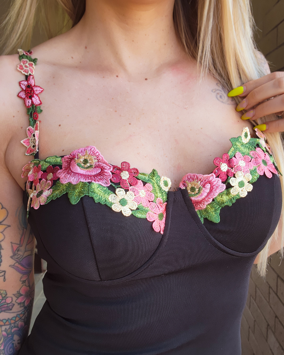 Pretty Hurts Floral Detail Dress