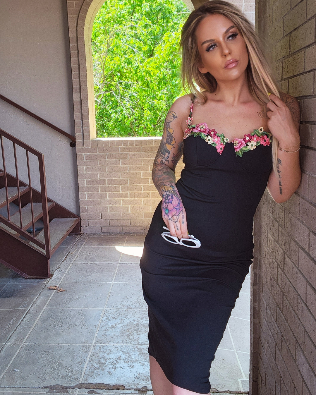 Pretty Hurts Floral Detail Dress