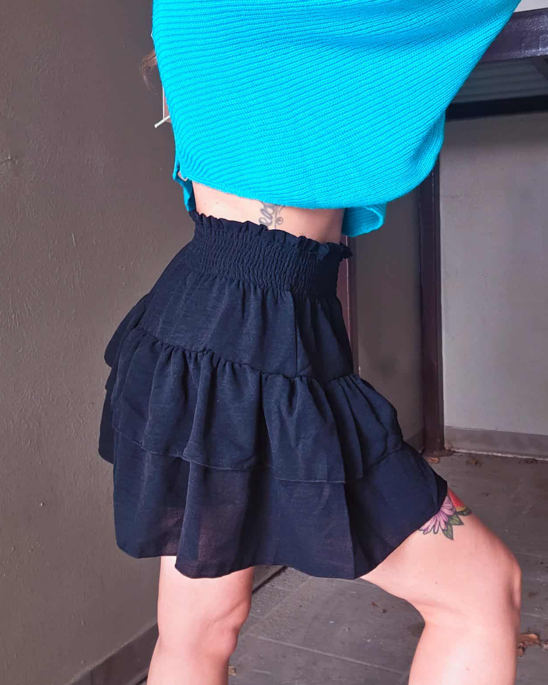 Nightfall Tiered Ruffle Skort
