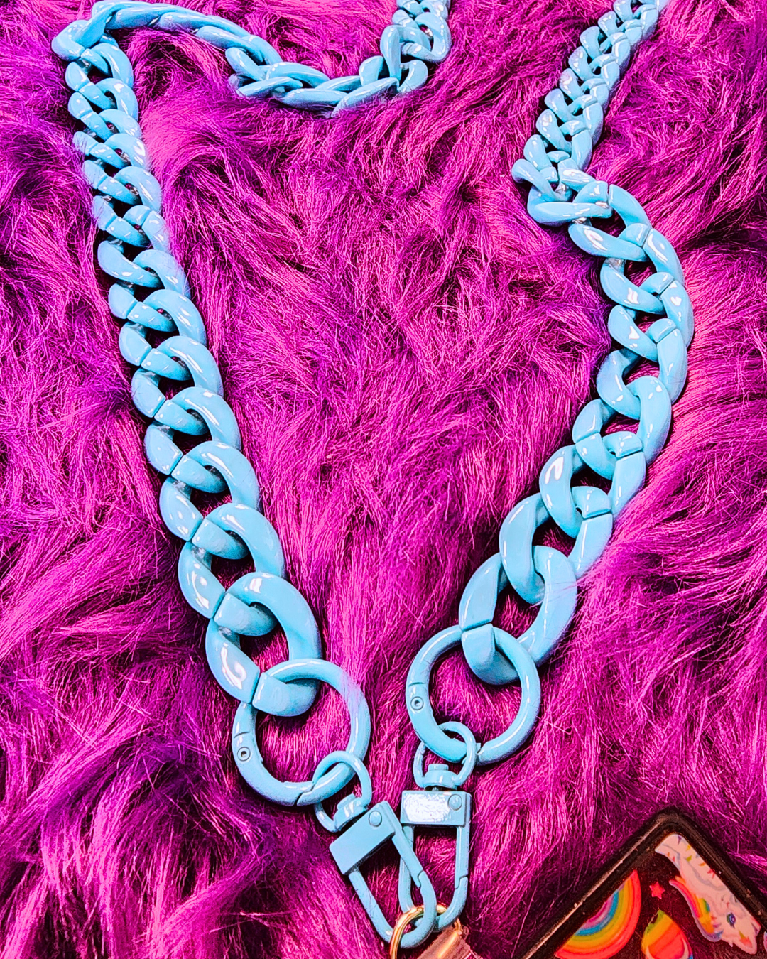 Blue Crossbody Cellphone Chain