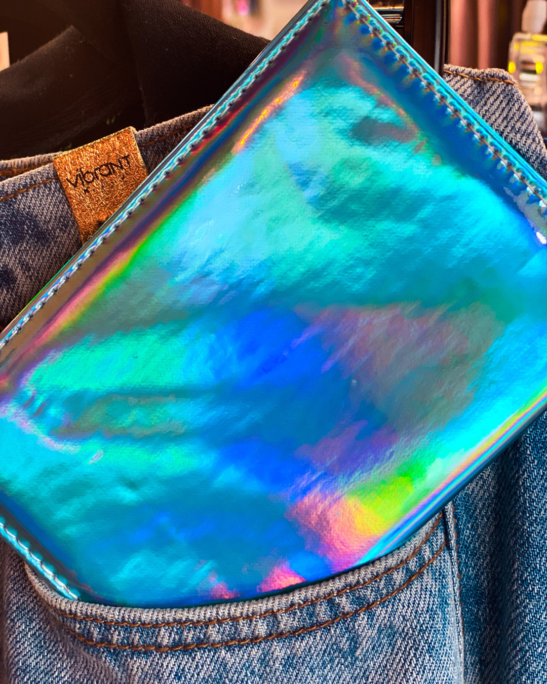 Blue Iridescent Passport Cover