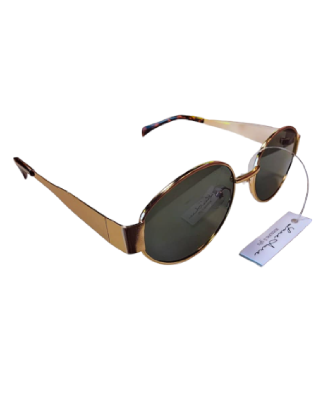 Sun Kissed Retro Oval Sunnies Green Lense