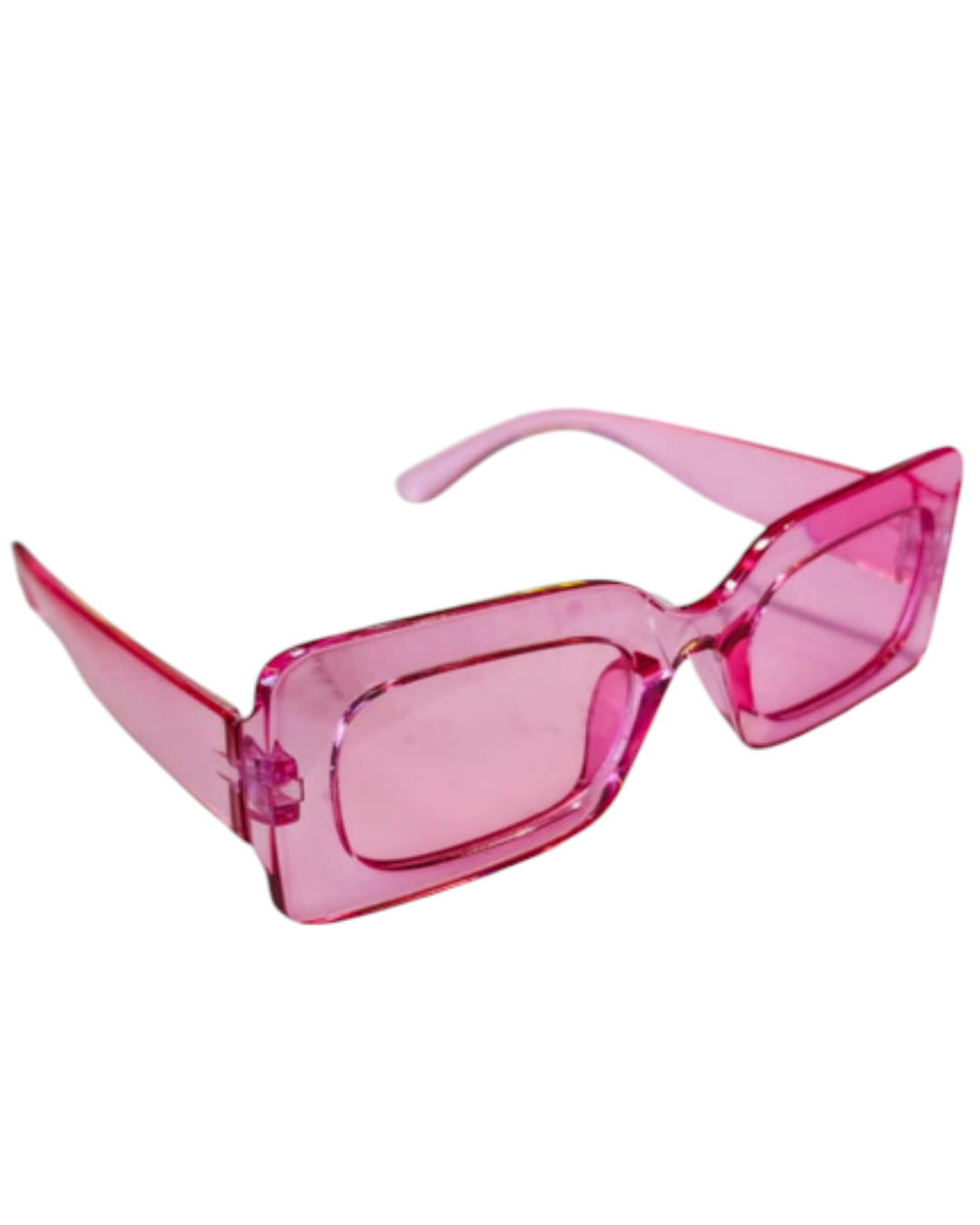 Sun Burst Chunky Translucent Dark Pink Sunnies
