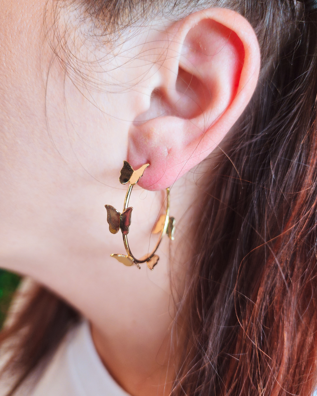 Butterfly Hoop Earrings