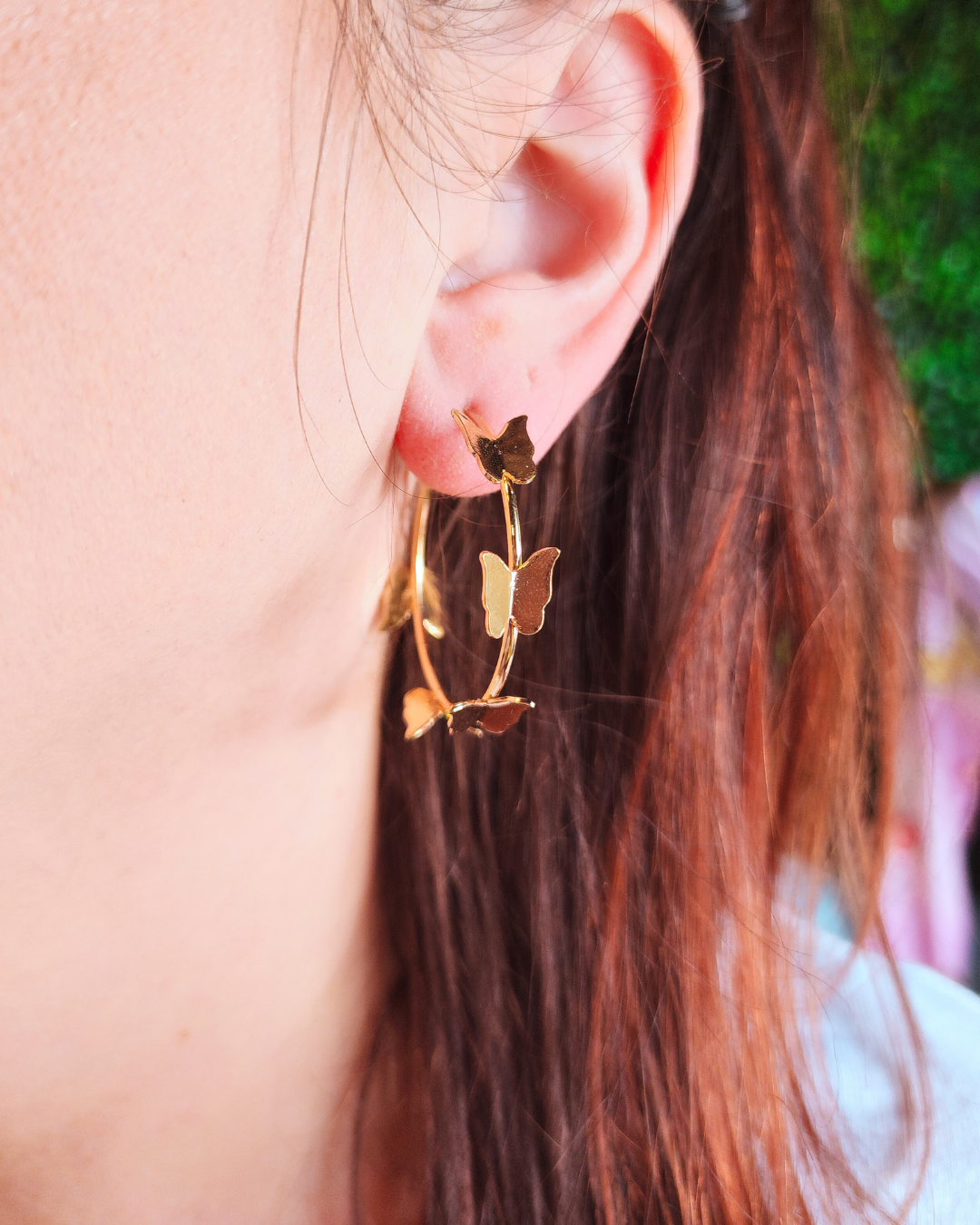 Butterfly Hoop Earrings