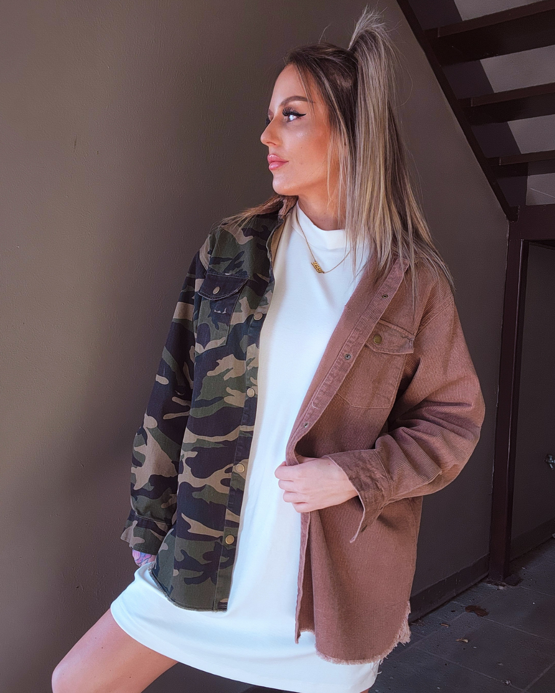 You Get It Corduroy Camo Jacket