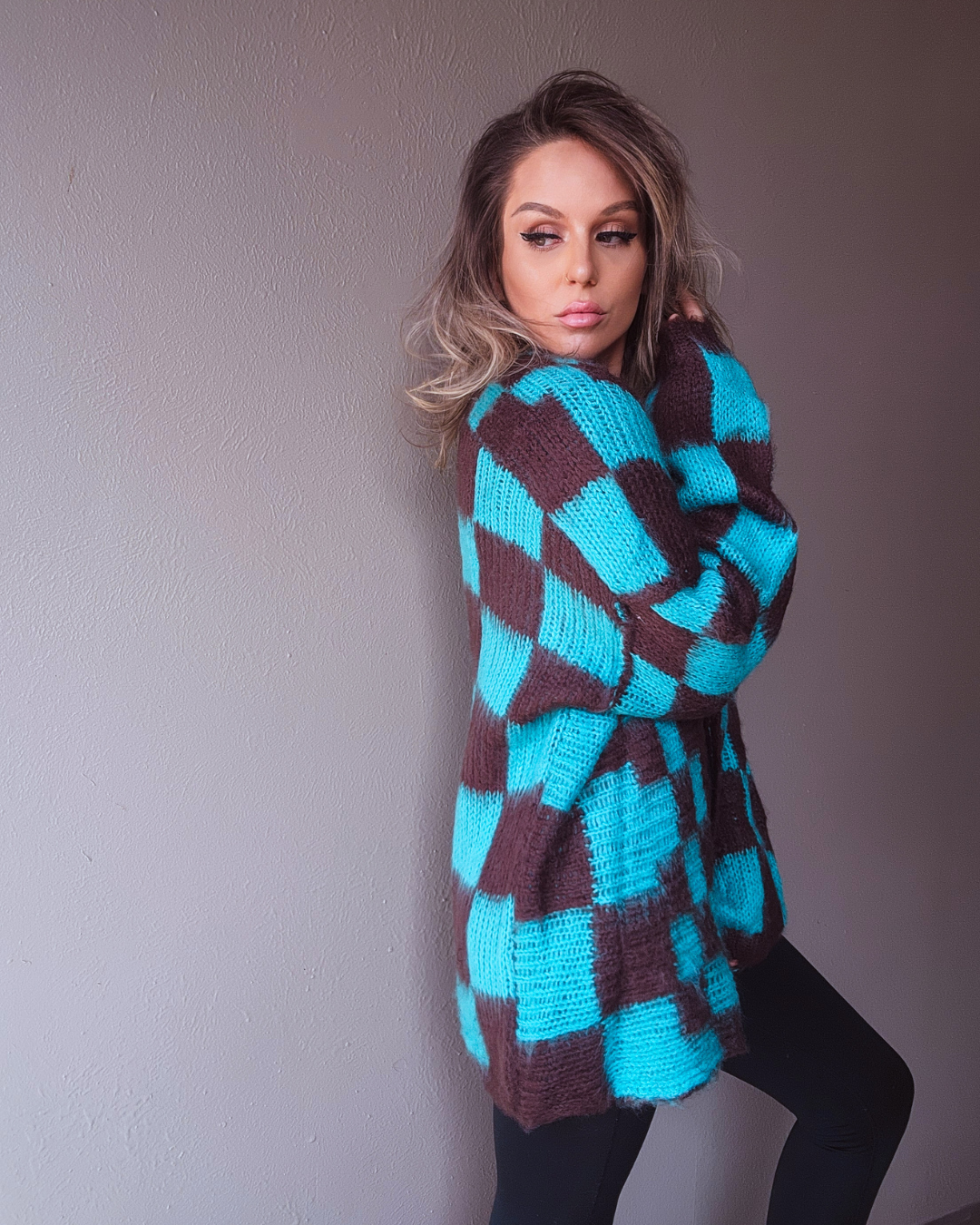 Level Up Checkered Cardigan