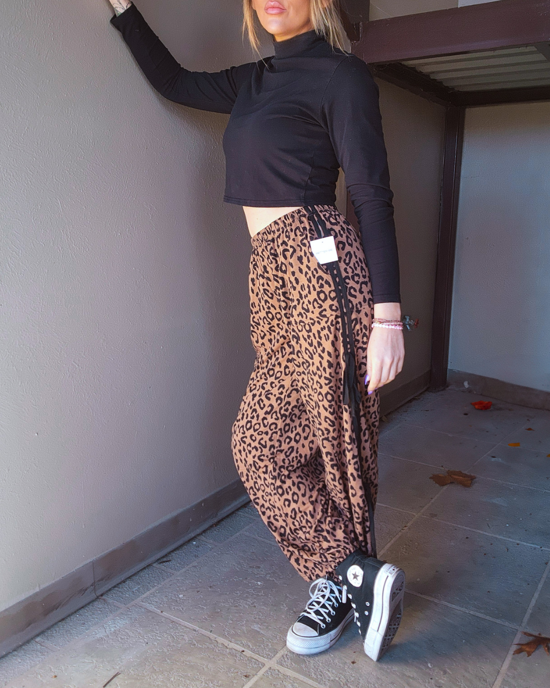 Make a Move Cheetah Bow Slit Pants