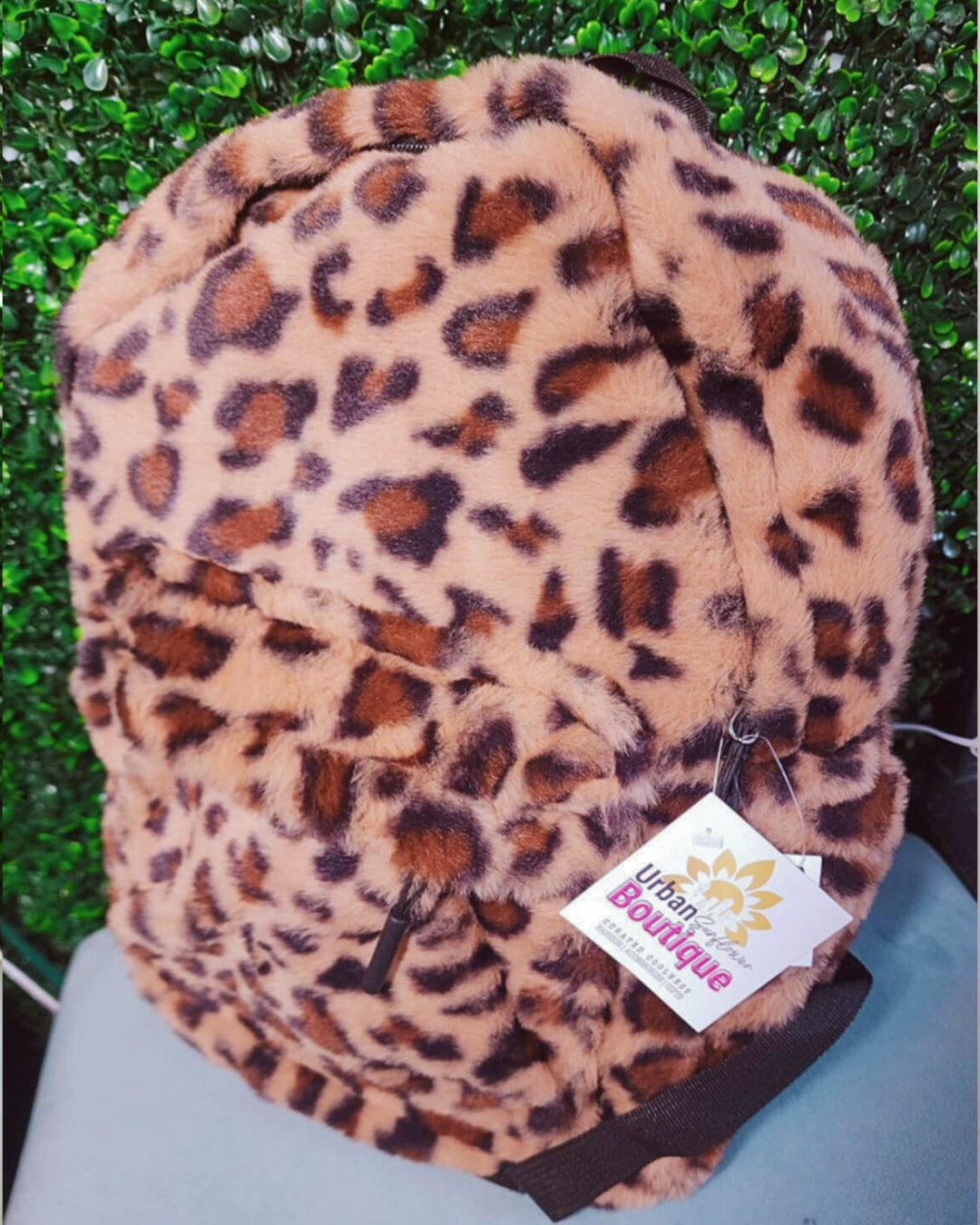 Fuzzy Cheetah Backpack