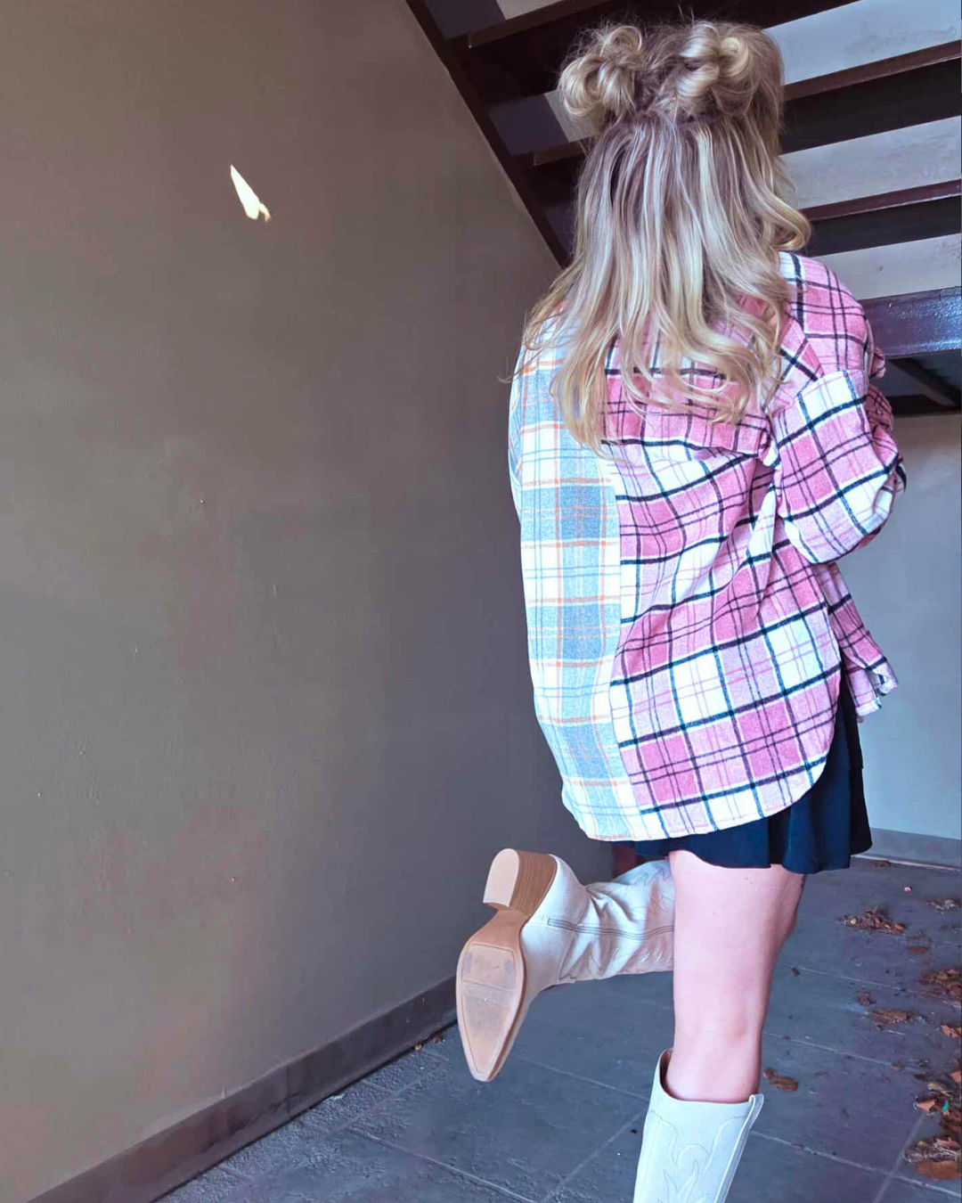 Split Decision Plaid Shacket