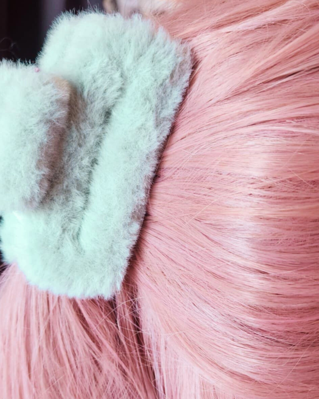 Fuzzy Dusty Green Claw Clip