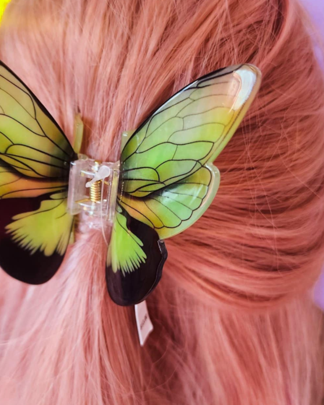 Green Butterfly Claw Clip