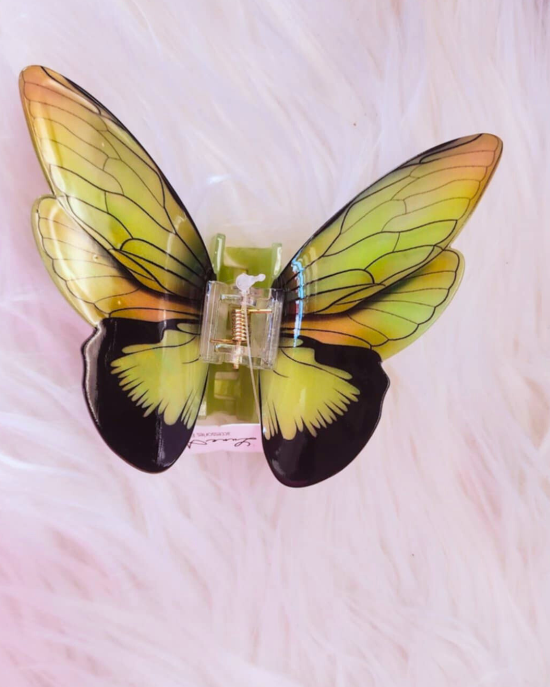 Green Butterfly Claw Clip