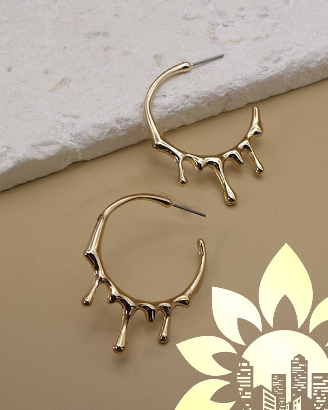 Gold Drip Earrings
