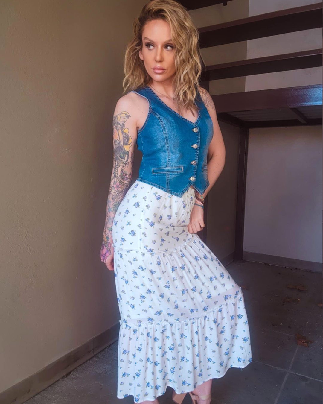 Morning Bloom Floral Maxi Skirt