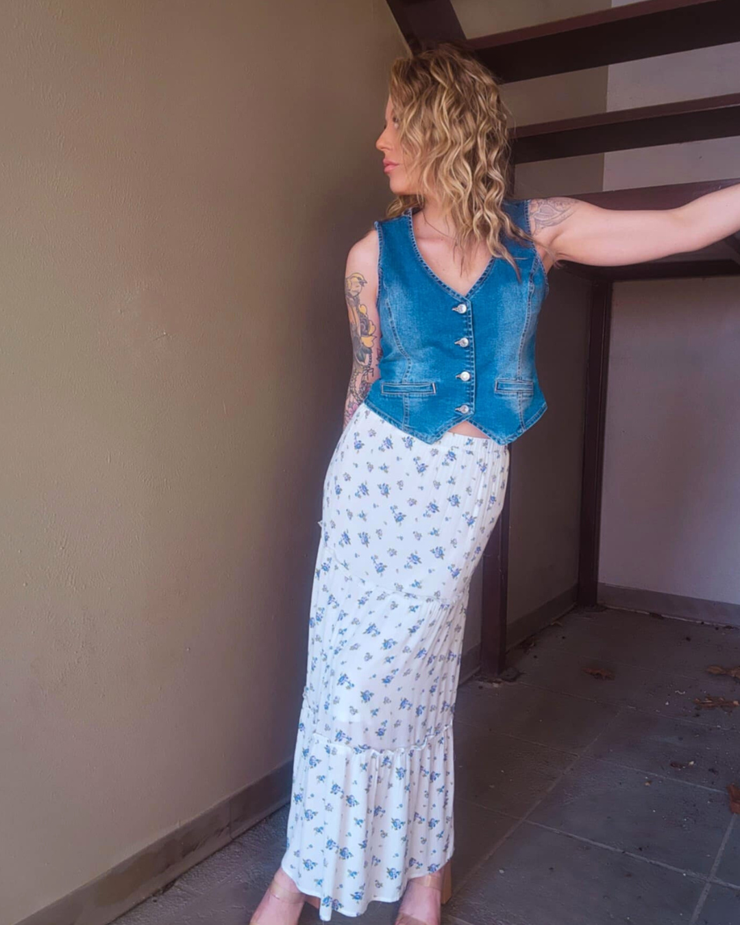 Morning Bloom Floral Maxi Skirt