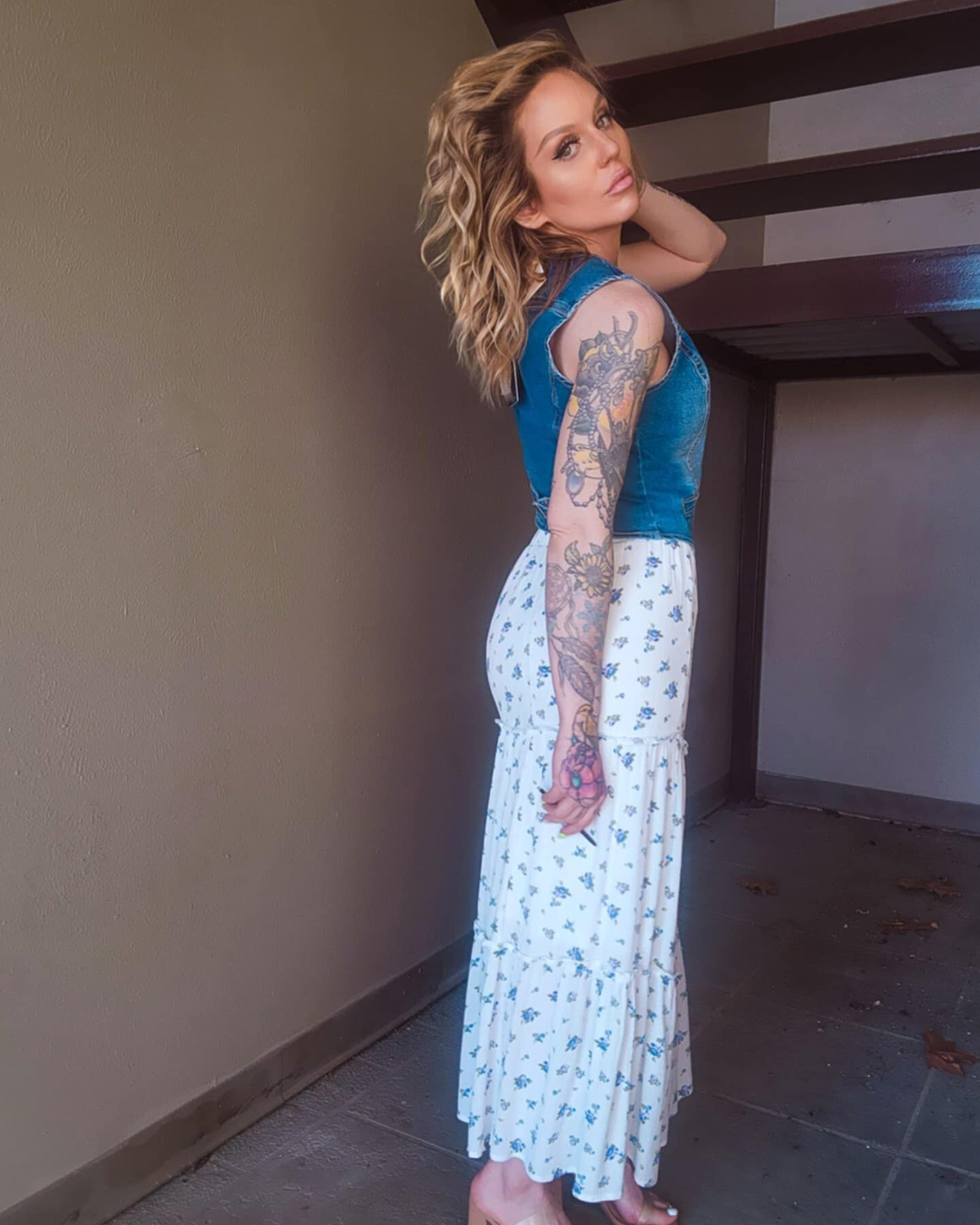 Morning Bloom Floral Maxi Skirt