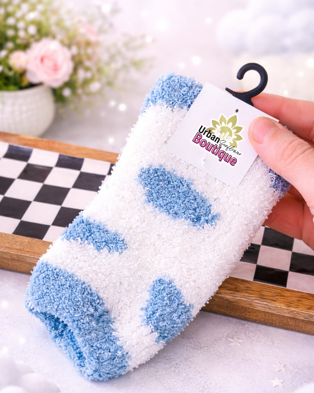 Fuzzy Cloud Socks