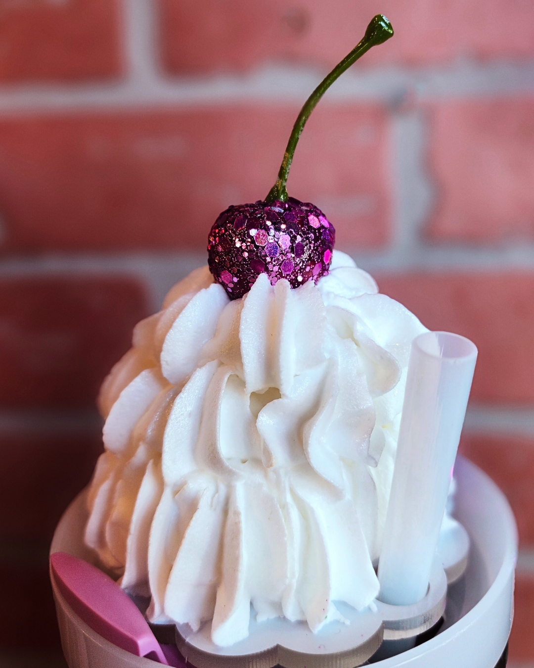 PIXIE POP Purple Glitter Cherry Whipped Cream 40oz Stanley Topper