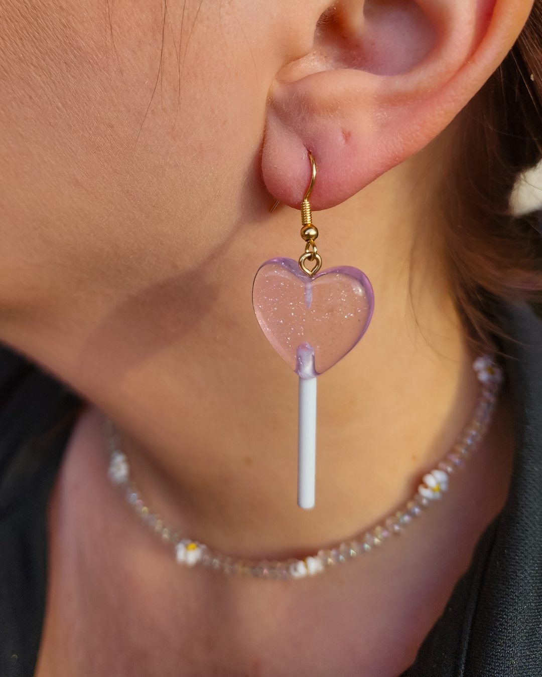 Pink Sucker For You Earrings