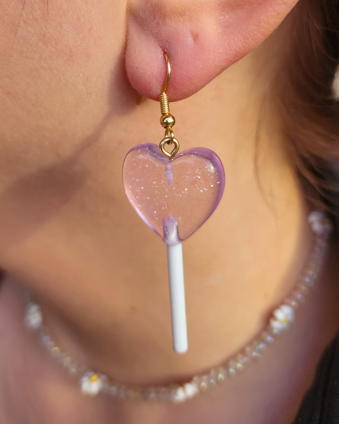 Pink Sucker For You Earrings