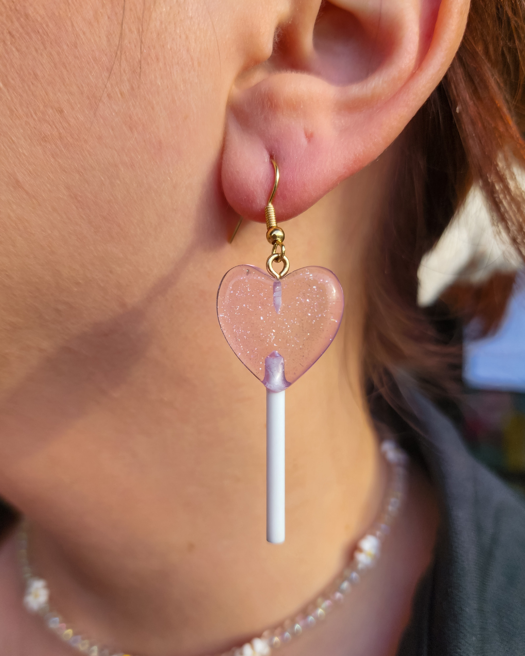 Pink Sucker For You Earrings