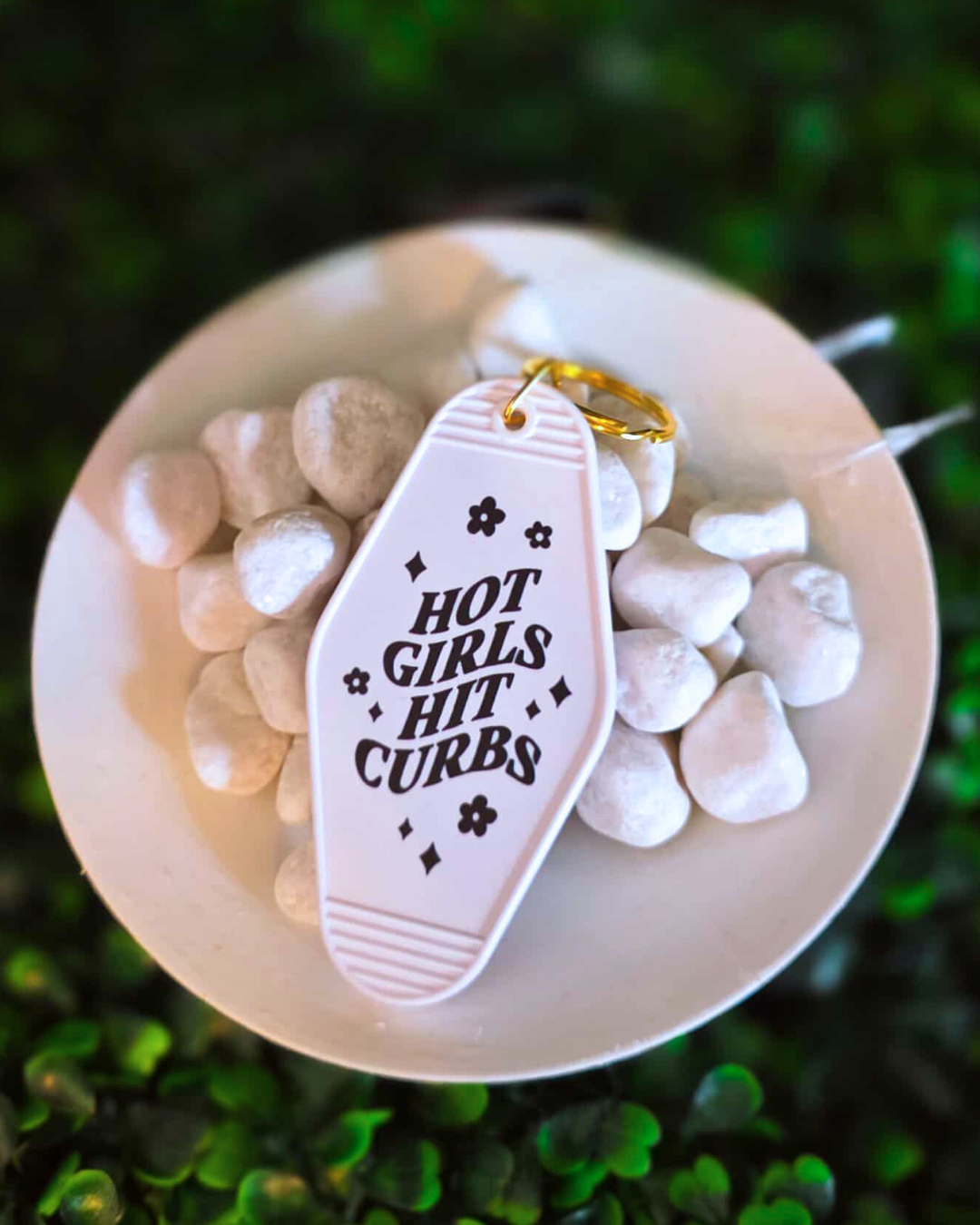 Hot Girls Hit Curbs Keychain