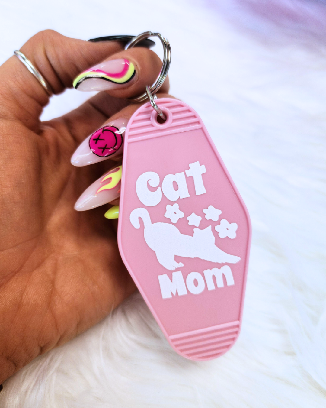 Cat Mom Keychain