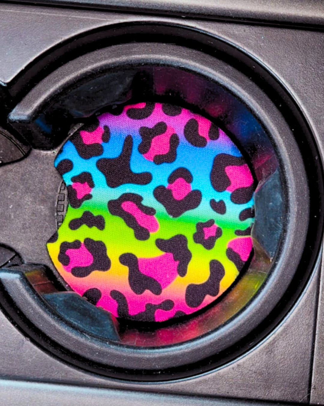 Rainbow Cheetah Car Coaster