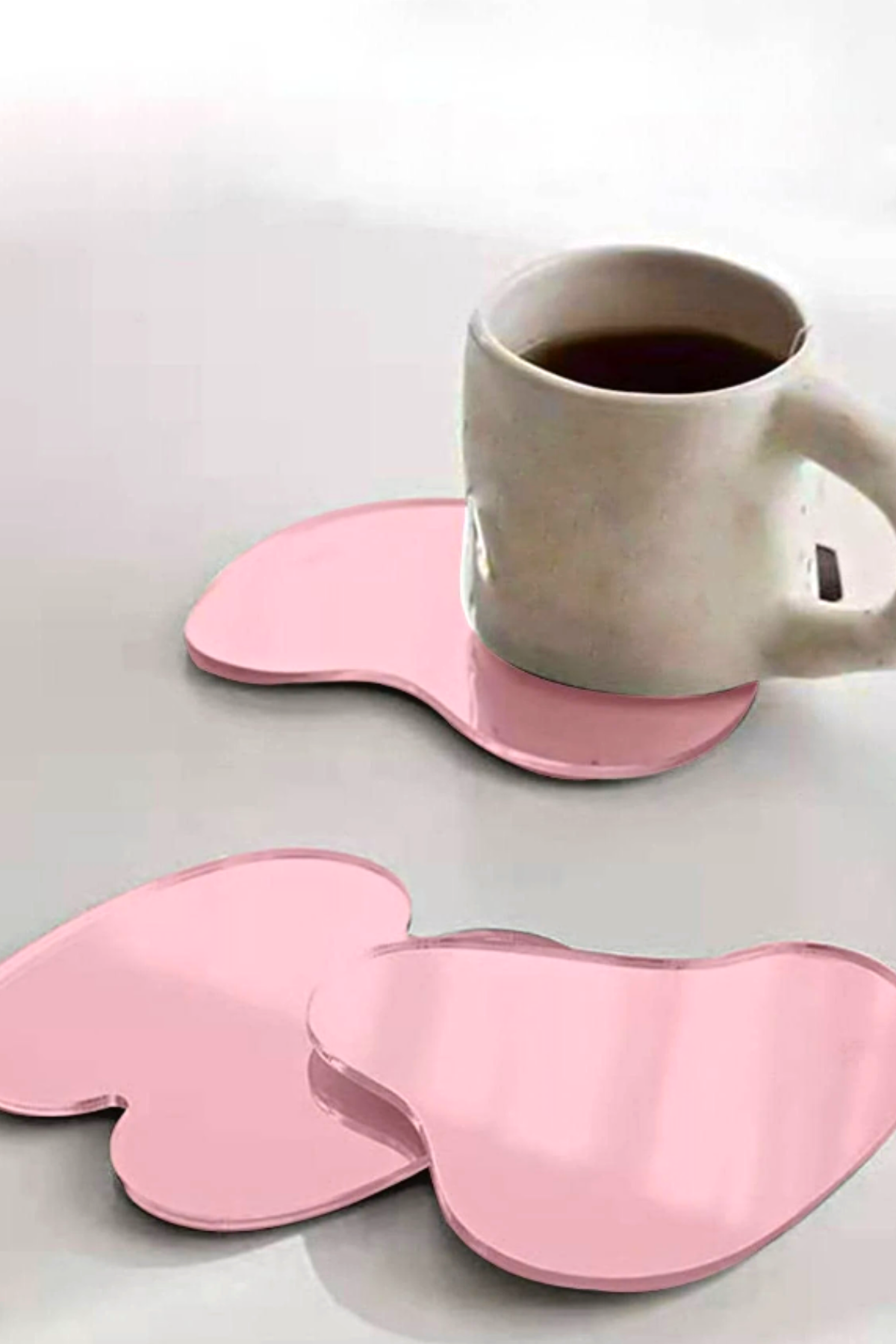 Rose Gold Mirror Coasters