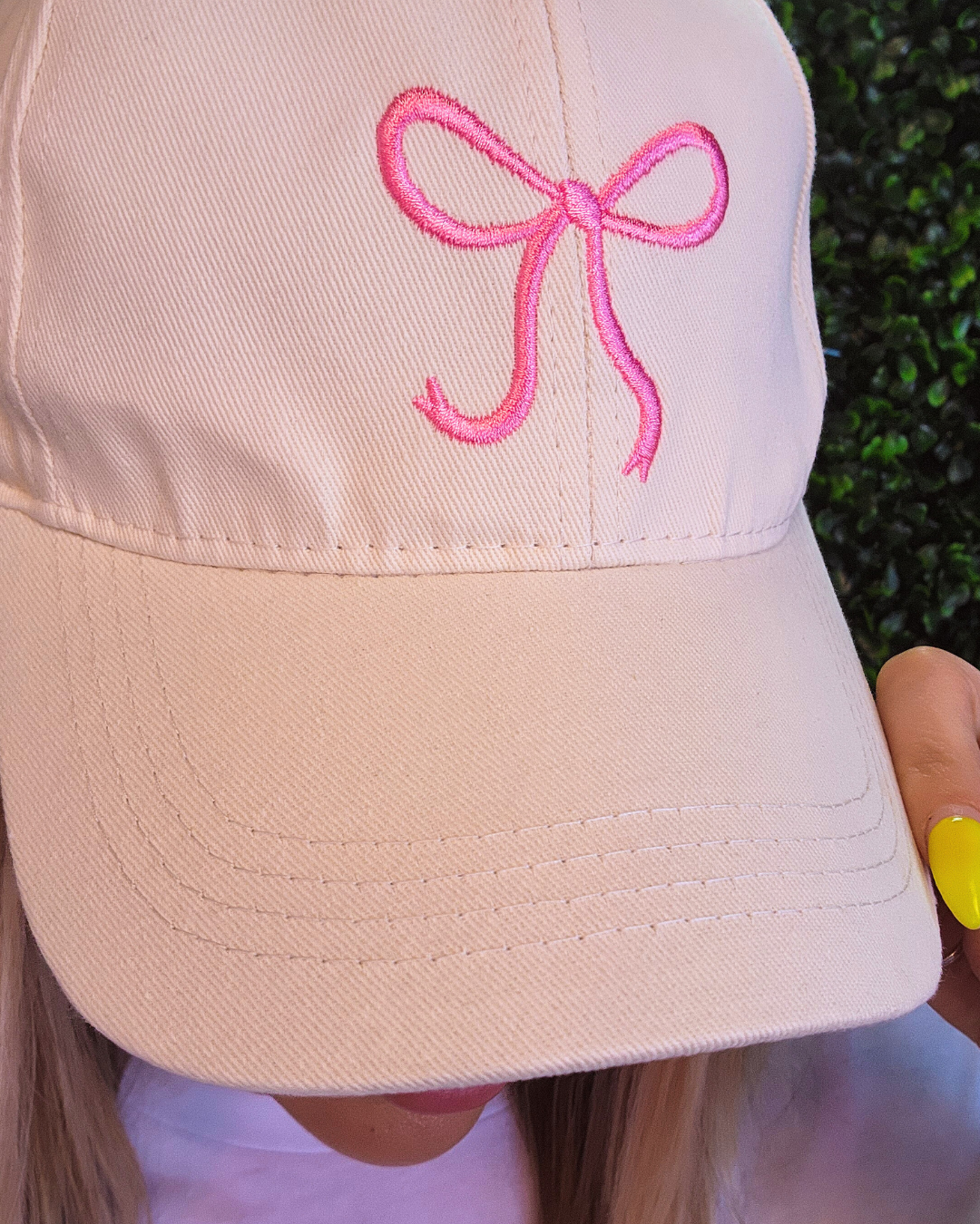 Pink Bow Baseball Cap