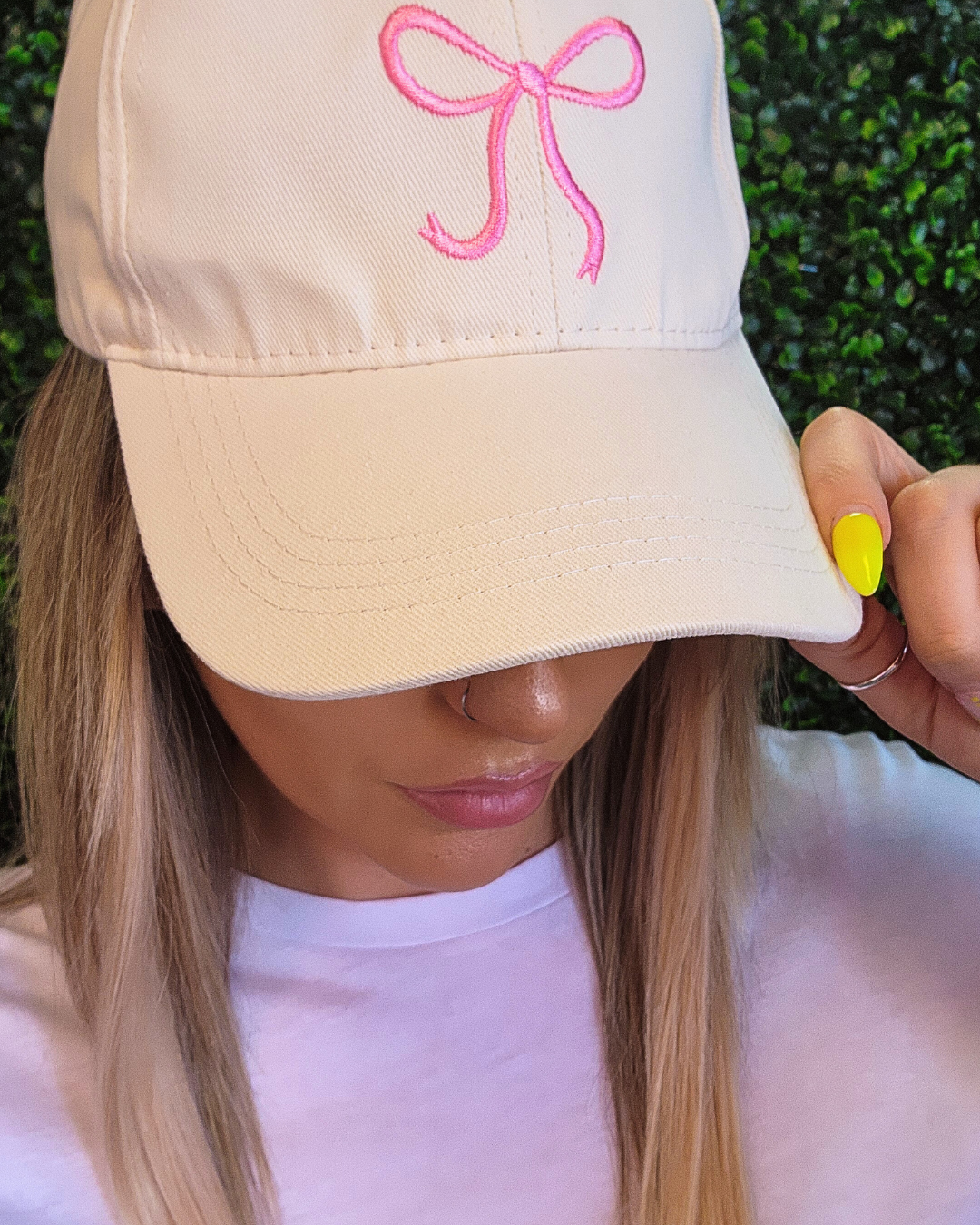 Pink Bow Baseball Cap