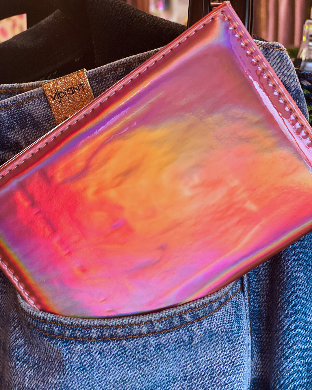 Pink Irridecent Passport Cover