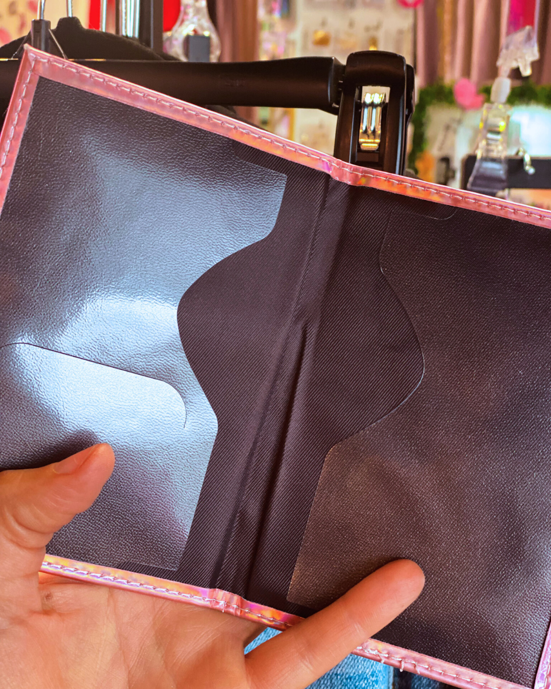 Pink Irridecent Passport Cover