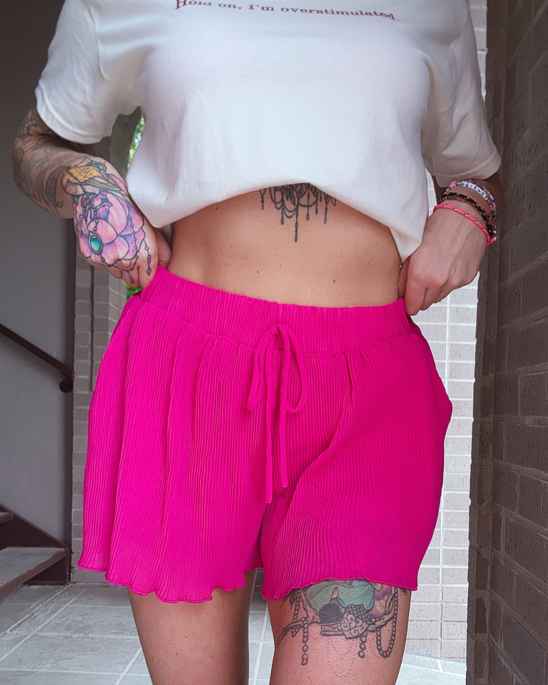 Pretty Pleased Plisse Shorts