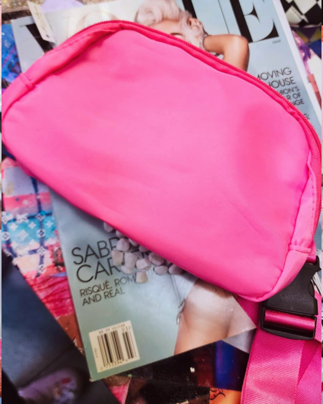 Pink Crossbody Belt Bag