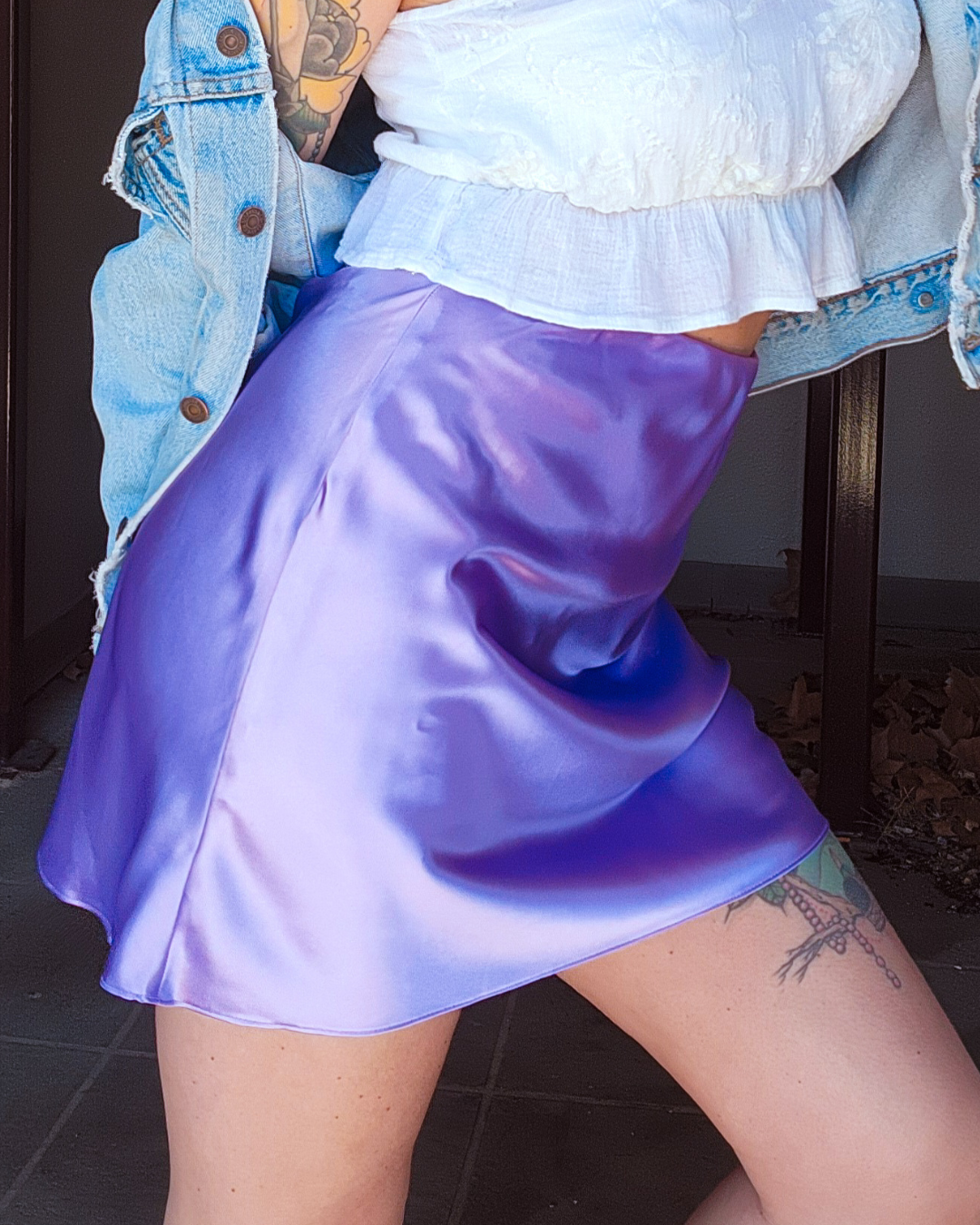 Spring Fling Satin Skirt