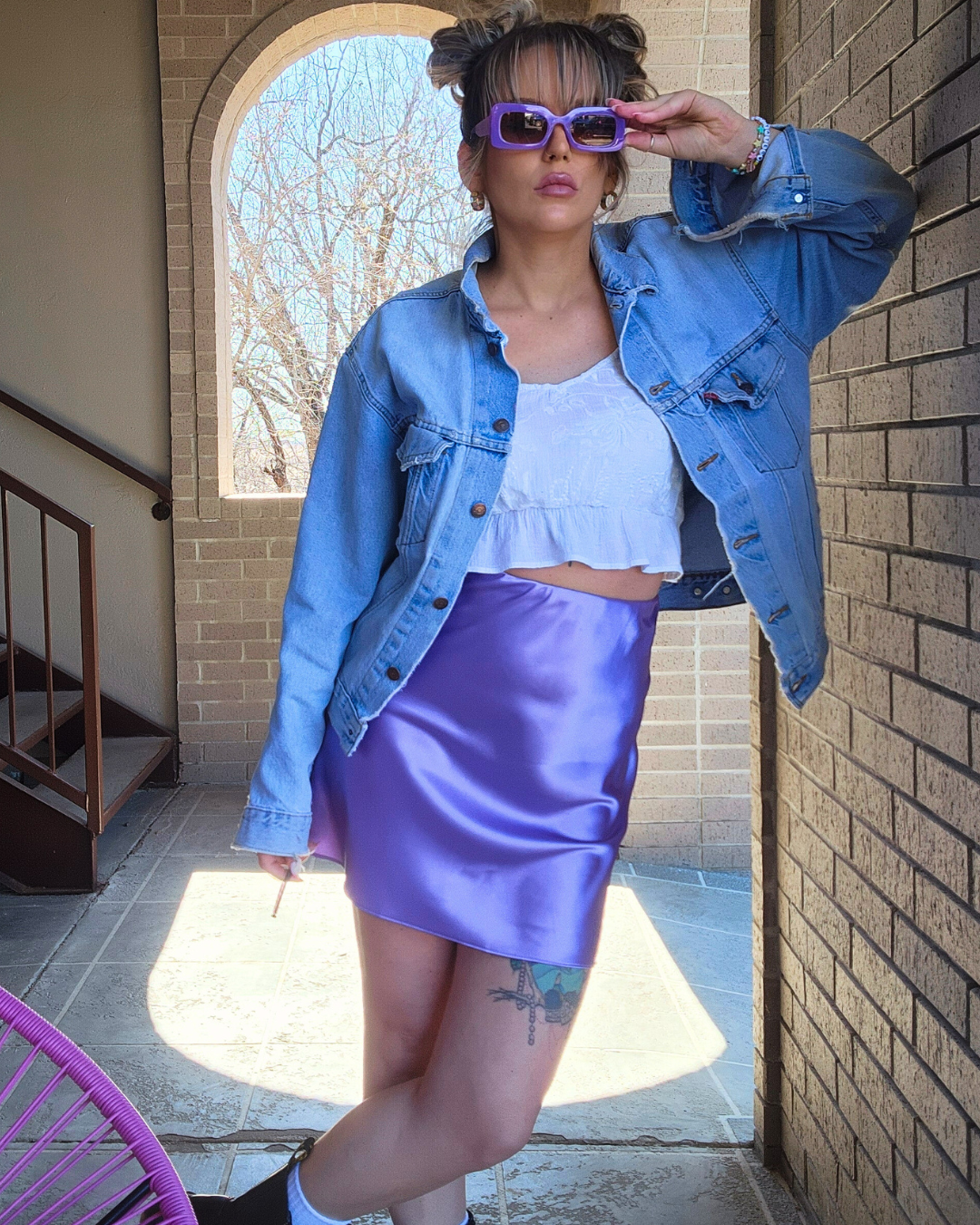 Spring Fling Satin Skirt