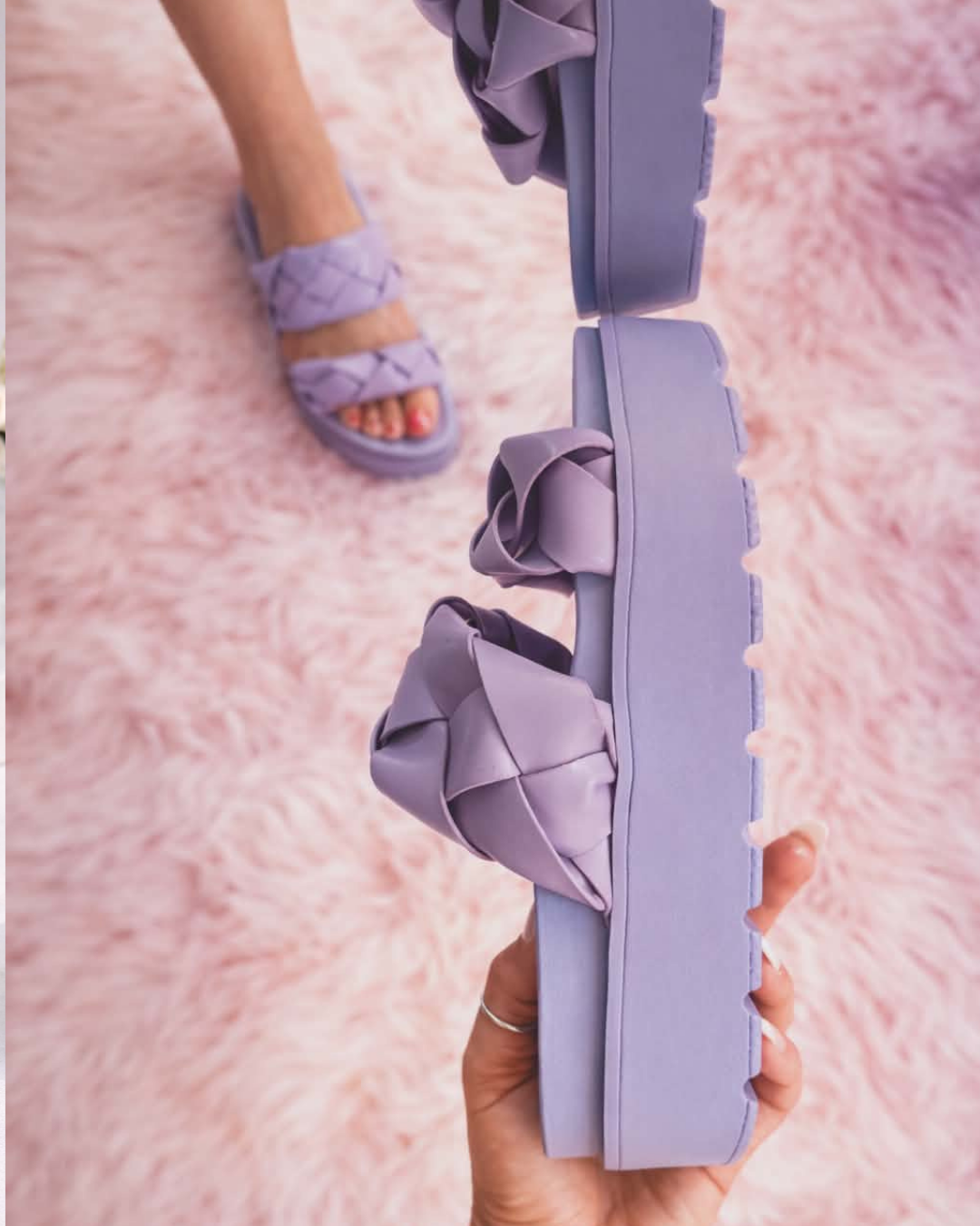 Purple Roxee Platform Sandal