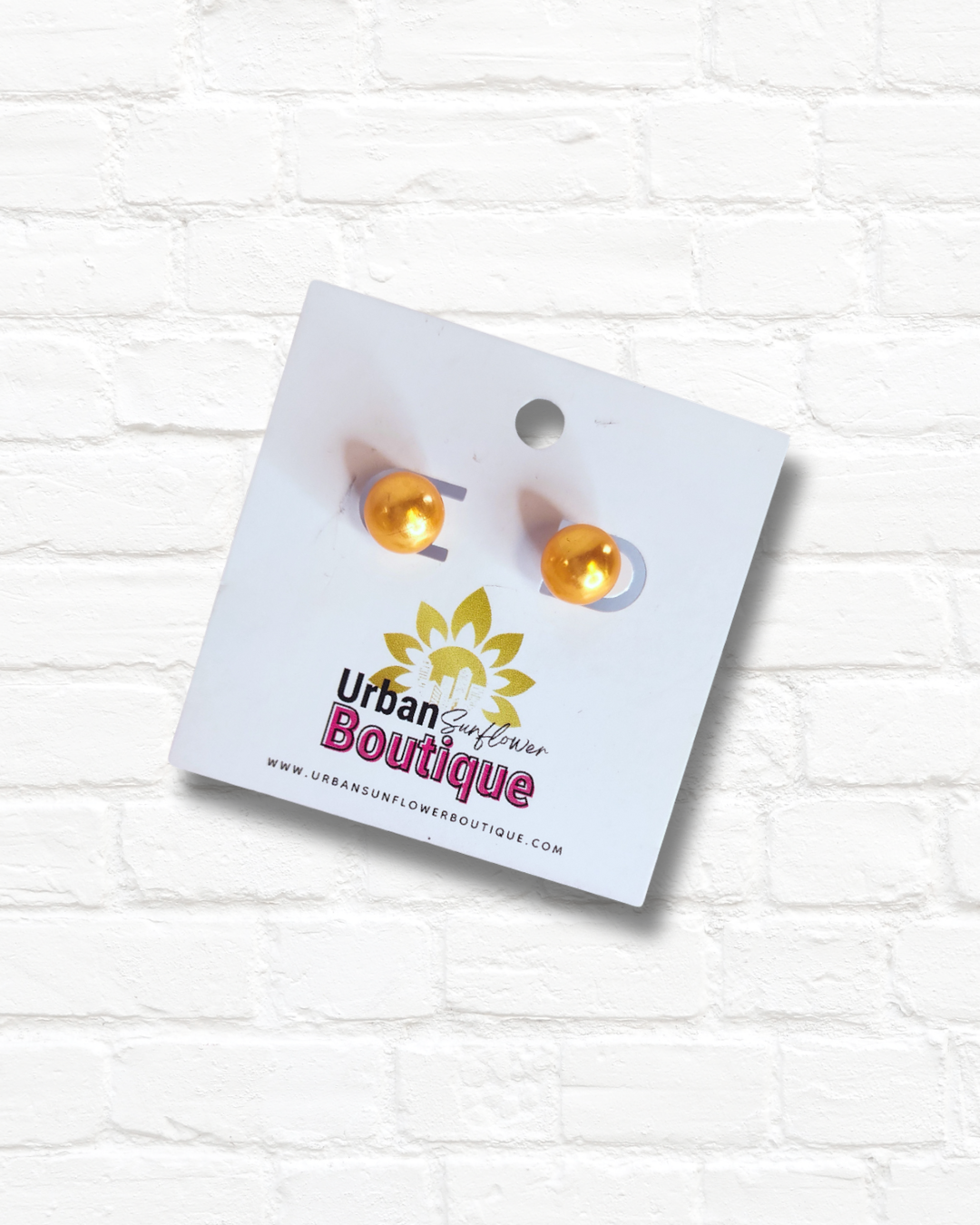 Orange Chroma Spheres Earrings